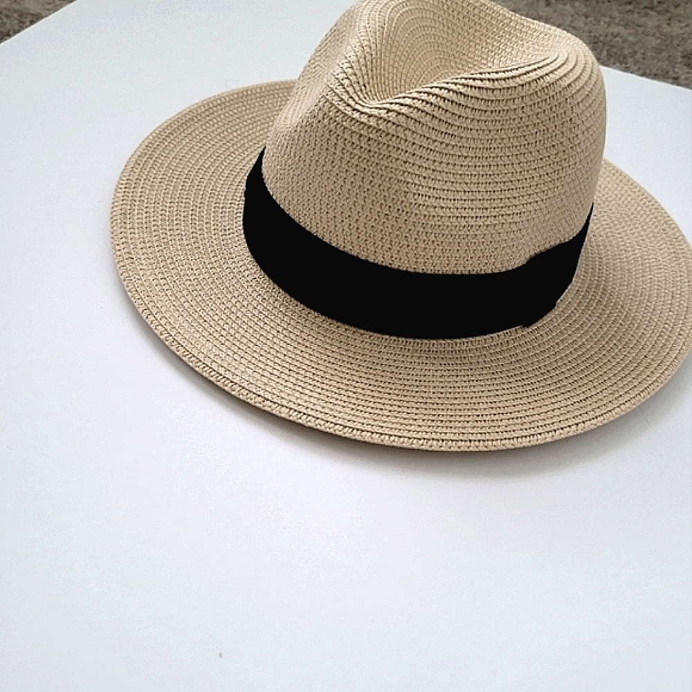 New Solar Escape UV Tan Women Fedora Hat w/ Adjustable Interior Sizing